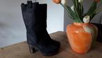 Nieuwe zwarte hoge nubuck leren laarzen van Clumpy 36= 37/38, Kleding | Dames, Schoenen, Hoge laarzen, Zwart, Nieuw, Ophalen of Verzenden