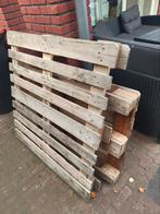 Gratis afhalen 3 houten pallets - alles in een keer, Doe-het-zelf en Verbouw, Hout en Planken, Ophalen, Zo goed als nieuw, Minder dan 200 cm