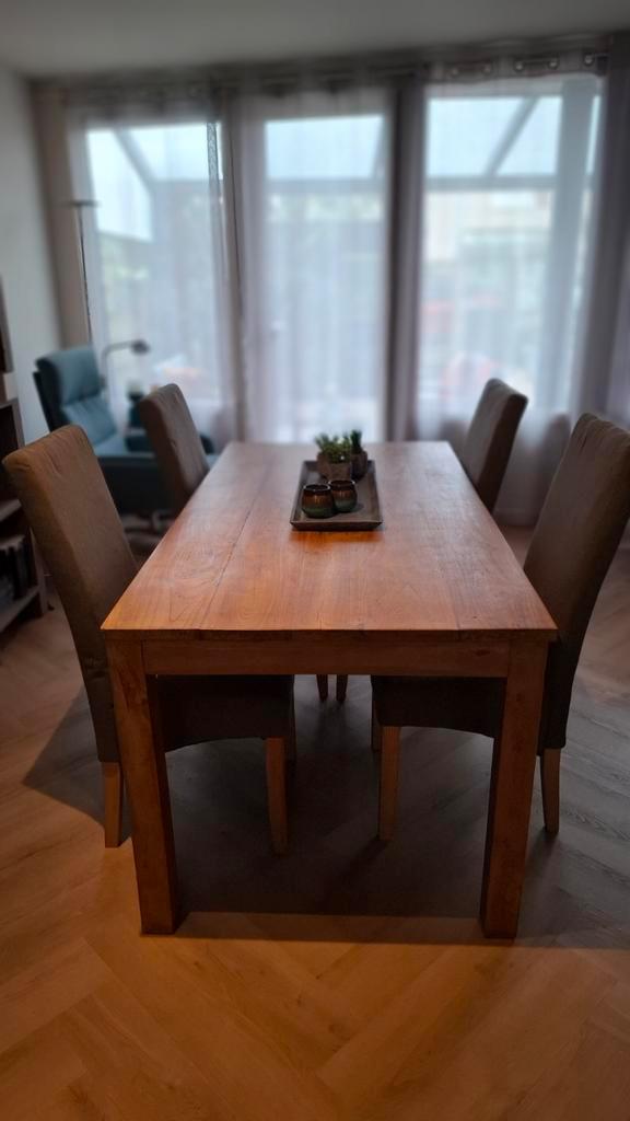 Teakhouten Eettafel - 180x90, Huis en Inrichting, Tafels | Eettafels, Gebruikt, 50 tot 100 cm, 150 tot 200 cm, Rechthoekig, Teakhout