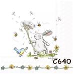 Servetten decoupage/bullet journal - hare + bird C640 25ct, Verzenden, Nieuw, Materiaal