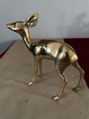 Kleine Koperen Bambi - Dierenbeeld beschikbaar voor biedingen