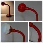 Vintage bureaulamp, tafellamp, rood, retro, Minder dan 50 cm, Metaal, Gebruikt, Ophalen of Verzenden