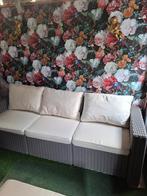 WICKER 3 PERSOONS LOUNGE BANK ZGAN, Tuin en Terras, Tuinbanken, Ophalen, Zo goed als nieuw, Wicker