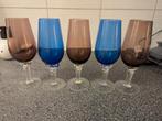 Set van 5 gekleurde glazen, Huis en Inrichting, Keuken | Servies, Ophalen, Zo goed als nieuw, Glas, Glas of Glazen