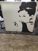 AFBEELDING AUDREY HEPBURN OP CANVAS., Ophalen of Verzenden, Zo goed als nieuw