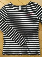MAISON SCOTCH t- shirt zwart wit streep maat M - nieuw -, Maat 38/40 (M), Zwart, Nieuw, Korte mouw