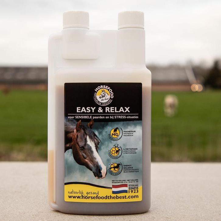 Horsefood Easy & Relax vloeibaar magnesium voor paard - pony, Dieren en Toebehoren, Paarden en Pony's | Overige Paardenspullen