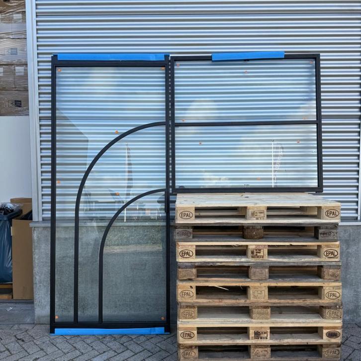 Outlet Taatsdeur + paneel 2625x1123mm, Doe-het-zelf en Verbouw, Deuren en Horren, Binnendeur, 200 tot 215 cm, Glas, Metaal, Verzenden