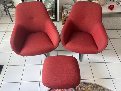 Pode Leolux Spot One fauteuils en Spot One Poef, Huis en Inrichting, Fauteuils, Zo goed als nieuw, Leer, Ophalen