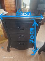 Twee brocante bedkastjes., Huis en Inrichting, Kasten | Ladekasten, Ophalen, 50 tot 100 cm, 3 of 4 laden, Minder dan 100 cm