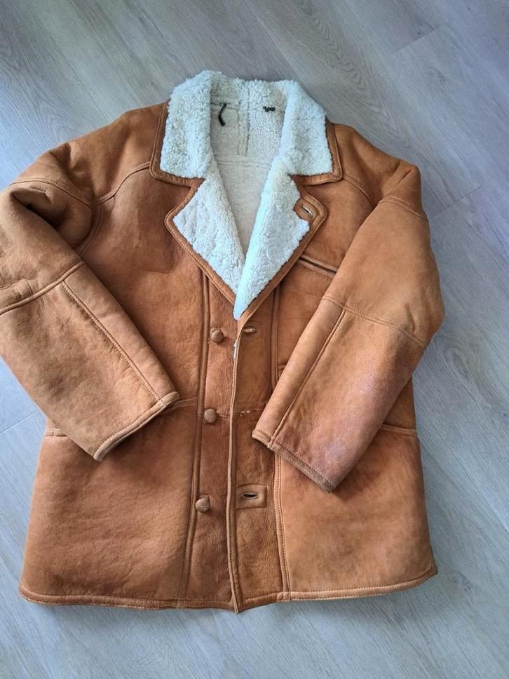 LAMMY COAT Heren maat XL, Kleding | Heren, Jassen | Winter, Gedragen, Maat 56/58 (XL), Bruin, Ophalen of Verzenden