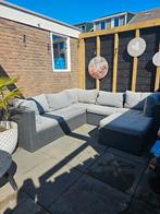 XL loungeset 7-delig modulair wicker grijs, Tuin en Terras, Ophalen, Gebruikt, Bank, Loungeset