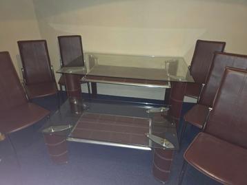 Eettafel,stoelen,salon,tafel,Amsterdam,compleet