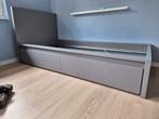 MALM Bedframe 90x200 met Lades - Grijs Gelazuurd, Huis en Inrichting, Ophalen, 90 cm, Eenpersoons, Zo goed als nieuw
