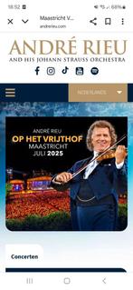 Tickets Andre Rieu concert Maastricht 5 stuks naast elkaar, Tickets en Kaartjes, Concerten | Nederlandstalig, Twee personen