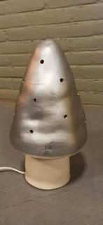 Vintage Heico mushroom lamp, zilver, Tweedehands, Ophalen of Verzenden, Minder dan 50 cm, Kunststof