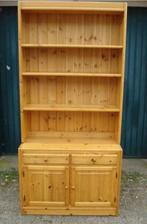 Grenen boekenkast (tweedelig), Huis en Inrichting, Ophalen, Gebruikt, 50 tot 100 cm, Met lade(s)