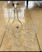 Bohemia kristallen karaf met 6 bijpassende geslepen glazen., Antiek en Kunst, Antiek | Glas en Kristal, Ophalen of Verzenden