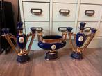 Vintage goldplated Italy C.A.L kaststel keramiek vazen set, Ophalen of Verzenden