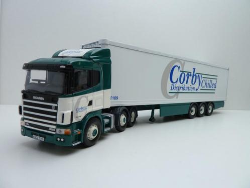 Scania 124  '' Corby chilled distribution LTD   ''  Corgi, Hobby en Vrije tijd, Modelauto's | 1:50, Zo goed als nieuw, Bus of Vrachtwagen