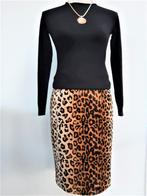 Chique kokerrok van imitatie leopart vacht, Kleding | Dames, Rokken, Overige kleuren, Verzenden, Nieuw, Knielengte