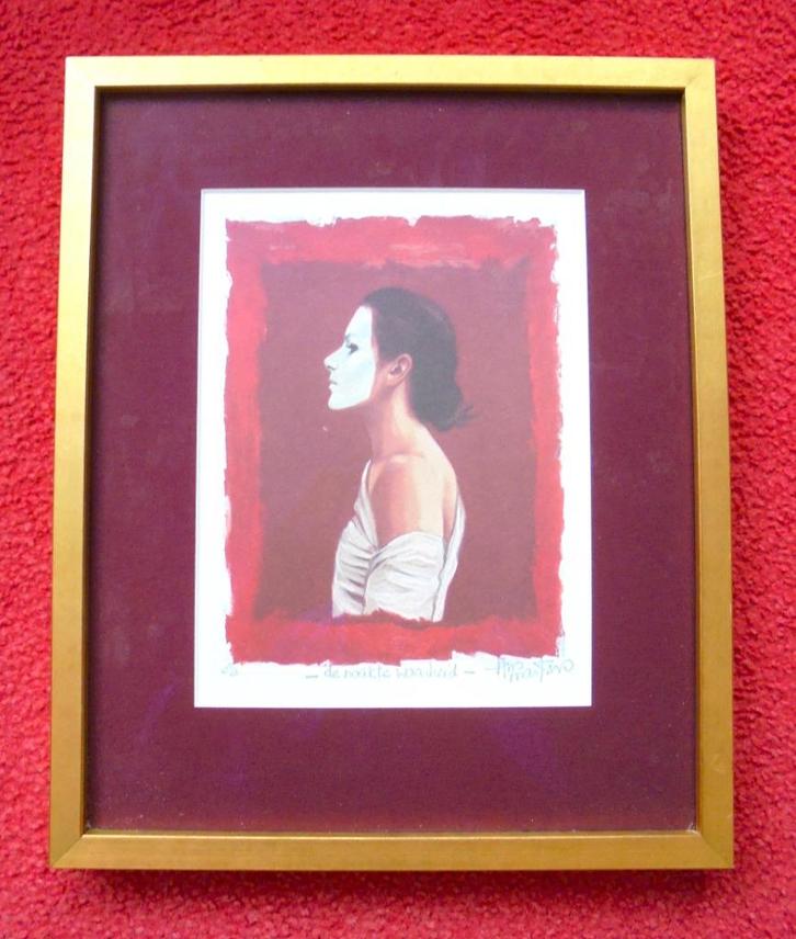Prachtig ingelijste zeefdruk van Ans Markus., Antiek en Kunst, Kunst | Litho's en Zeefdrukken, Ophalen of Verzenden