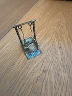 Zilveren miniatuur schommel met kind, Verzenden, Zilver