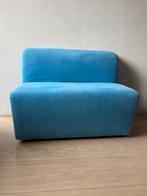 Blauw klein bankje, Huis en Inrichting, Banken | Sofa's en Chaises Longues, Gebruikt, Overige maten, Minder dan 75 cm, Ophalen of Verzenden