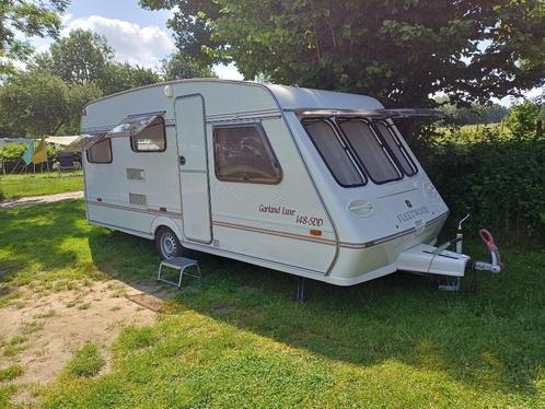 Fleetwood caravan type Garland Luxe 5 DD, Caravans en Kamperen, Caravans, Particulier, tot en met 5, 750 - 1000 kg, Treinzit, Overige merken