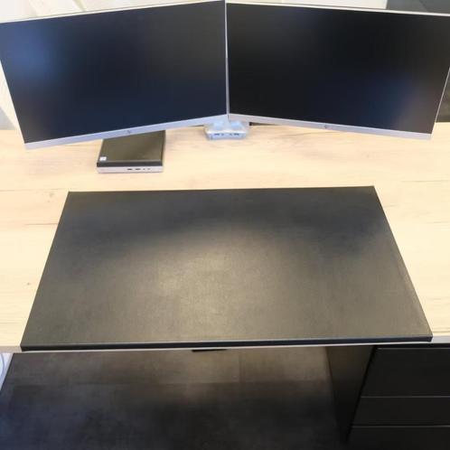 Bureau Legger, Bureaulegger, Bureauonderlegger, Zwart Leer, Huis en Inrichting, Bureaus, Zo goed als nieuw, Bureau, Ophalen of Verzenden