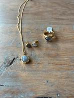 Rabinovich set verguld met maansteen, Sieraden, Tassen en Uiterlijk, Verzenden, Nieuw, Met edelsteen, Goud