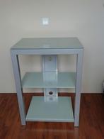 Tv-kast / Audiomeubel met glazen planken, Ophalen, Zo goed als nieuw, Glas, Minder dan 100 cm
