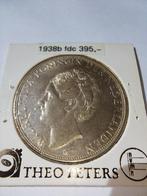 2,5 gulden zilver Wilhelmina 1938 b grof haar, Verzenden, Zilver, Koningin Wilhelmina, Losse munt