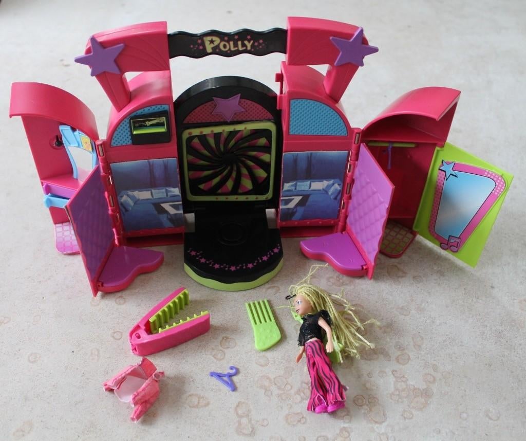 Polly Pocket huis C257 dare to hair, Ophalen of Verzenden, Zo goed als nieuw, Poppenhuis