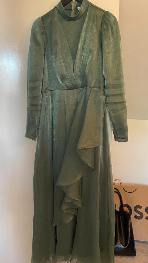 Maxi avondjurk, Kleding | Dames, Gelegenheidskleding, Zo goed als nieuw, Galajurk, Maat 38/40 (M), Groen, Ophalen of Verzenden