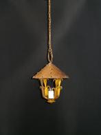 Sierlijke oude koperen lantaarn 1 centraal midden lichtpunt, Huis en Inrichting, Lampen | Hanglampen, Ophalen of Verzenden, Zo goed als nieuw