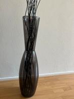 Grote glazen zwarte vaas, Ophalen, Zo goed als nieuw, Zwart, Glas
