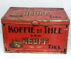 Antiek Heuff Tiel Koffie en Thee Winkelblik reclame blik, Verzamelen, Blikken, Verzenden, Gebruikt
