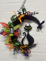 Halloween Krans met Zwarte Kat, Huis en Inrichting, Woonaccessoires | Kransen, Ophalen, Nieuw