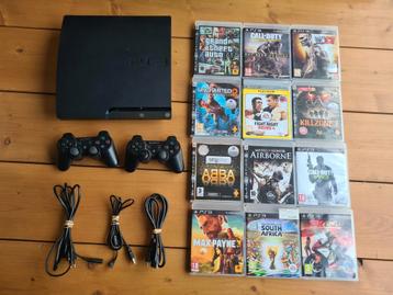 Sony Playstation 3 met 2 controllers en 12 games beschikbaar voor biedingen