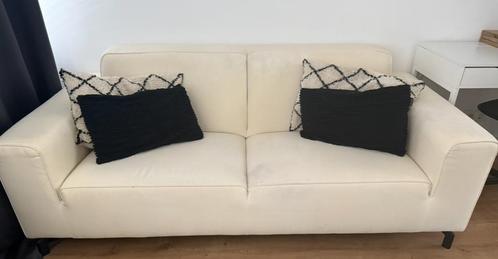 Bank, Huis en Inrichting, Banken | Bankstellen, Gebruikt, Rechte bank, Tweepersoons, 150 tot 200 cm, Minder dan 75 cm, Stof, Ophalen