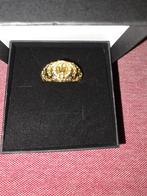 Prachtige double zegelring voor heren met kroon. Ringmaat 61, Sieraden, Tassen en Uiterlijk, Ringen, 20 of groter, Verzenden, Heer