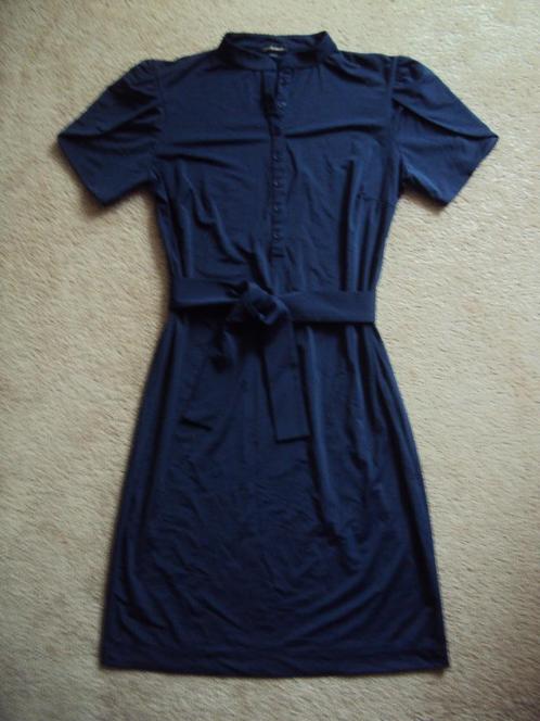 Jurk Portlavande donkerblauw maat S tulpmouw, Kleding | Dames, Jurken, Zo goed als nieuw, Maat 36 (S), Blauw, Knielengte, Ophalen of Verzenden