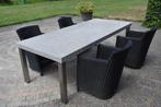 Mooie Granieten Eettafel Geschikt voor Buiten 240 x 100 cm, Tuin en Terras, Tuintafels, Ophalen, Gebruikt, Rechthoekig, Metaal