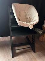 Stokke Tripp Trapp Zwart. Met Newborn Set & Zitsteun, Ophalen, Zo goed als nieuw, Meegroeistoel