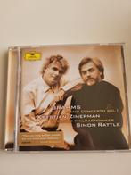 Brahms Piano Concerto No. 1 - Zimerman, Rattle, Cd's en Dvd's, Ophalen of Verzenden, Romantiek, Gebruikt, Orkest of Ballet