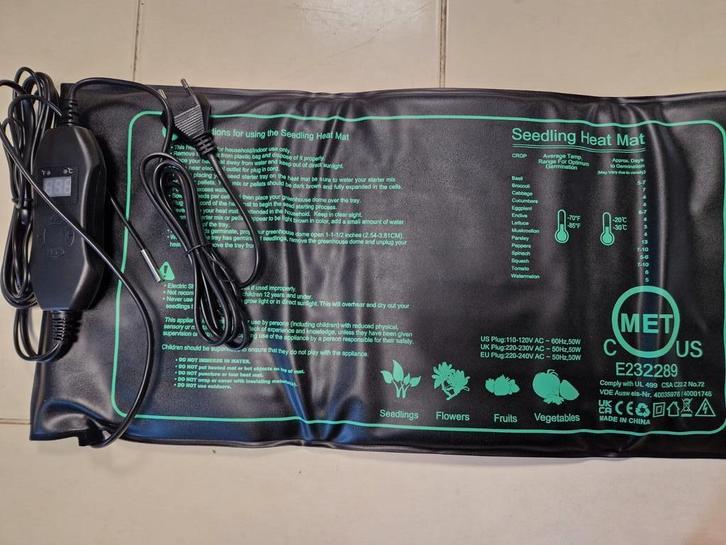 Warmtemat 50W met Thermostaat - Kweek, Tuin en Terras, Kweekspullen, Nieuw, Klimaatbeheersing, Ophalen of Verzenden