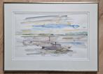 Griet Atsma-Van Dellen, aquarel Fries landschap, Ophalen of Verzenden
