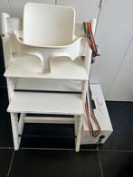 Stokke Tripp Trapp stoel kinderstoel babyset wit tuigje, Ophalen, Zo goed als nieuw, Meegroeistoel