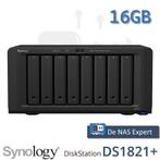 NAS Synology DS1821+ 16GB nieuwstaat met doos!, Info@synology.com, Synology, Ophalen of Verzenden, Zo goed als nieuw